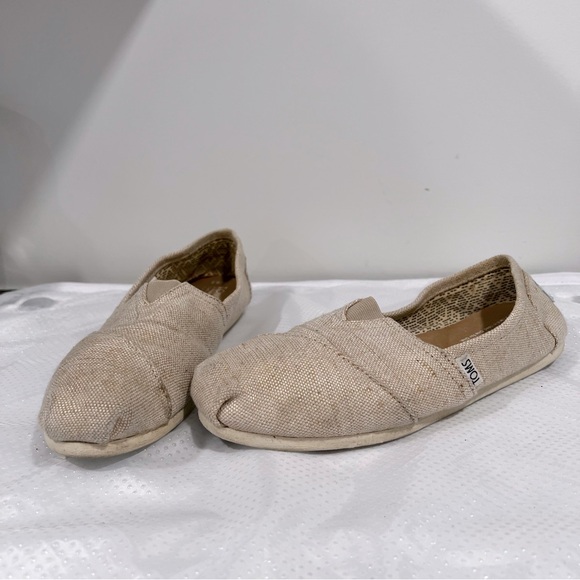 Toms Shoes - Toms Natural Metallic Burlap Women’s Classic Sz 9.5 W